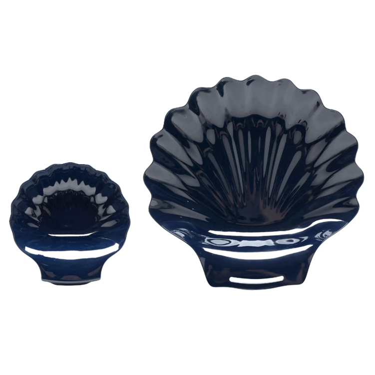 Petisqueira Concha Melamina Azul 2 Pecas - Entrecasa Petisqueira Concha Melamina Azul 2 Pecas - Entrecasa